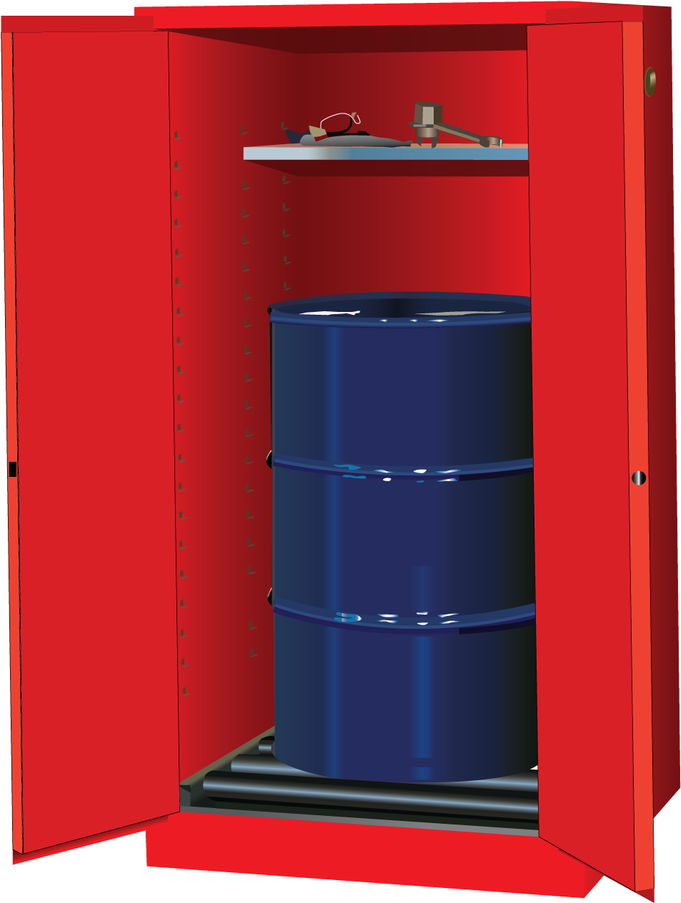 Sure Grip® Ex Vertical Drum Safety Cabinet And Drum - Cupboard (1240x1557), Png Download