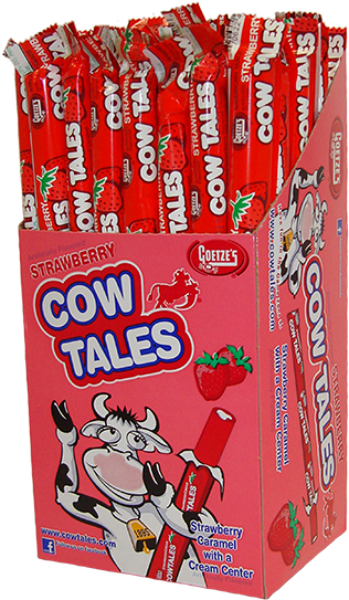 1oz Strawberry Cow Tales Snack Sticks - Strawberry Cow Tales Box: 36 Count (500x665), Png Download