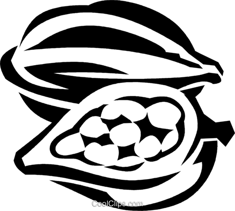 Kakao-pod Vektor Clipart Bild - Cacau Vetor Png (480x431), Png Download