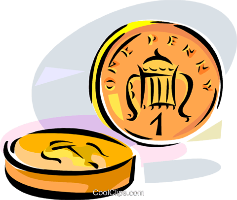 United Kingdom 1 Penny Coin Royalty Free Vector Clip - Clip Art (480x406), Png Download