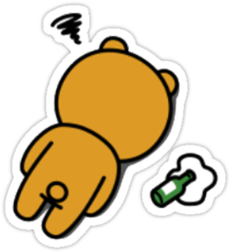 Kakao Stickers Png For Kids - Kakao Friends Ryan Gif (375x360), Png Download