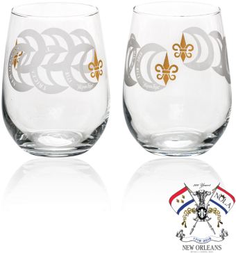 Tricentennial Sheared Fleur De Lis Stemless - Fleur-de-lis (350x500), Png Download