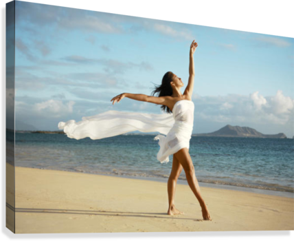 Hawaii, Oahu, Lanikai Beach, Beautiful Female Ballet - Posterazzi Hawaii Oahu Lanikai Beach Beautiful Female (428x350), Png Download
