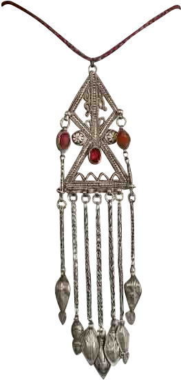 A Unique Tribal Antique Pendant With Carnelian Stones - Jewellery (550x550), Png Download