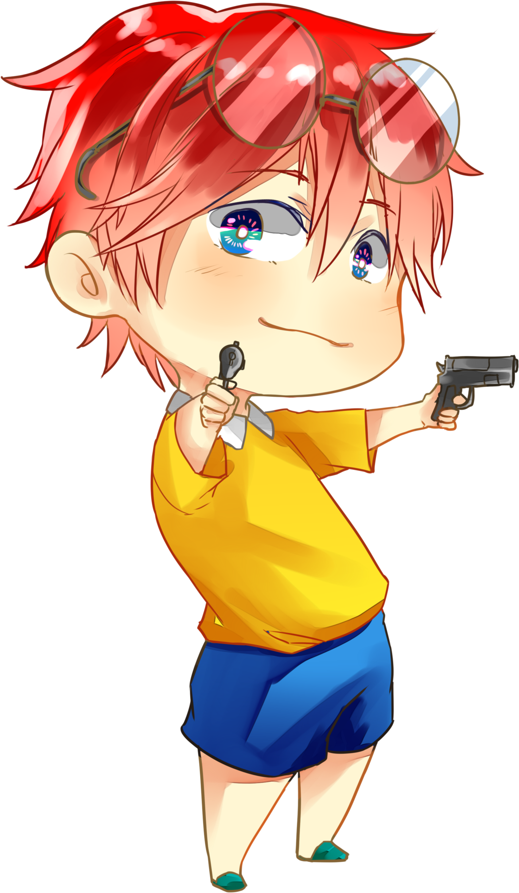 Biohazard Clipart Gamer Pencil And In Color Biohazard - Red Haired Boy Anime (1280x1920), Png Download