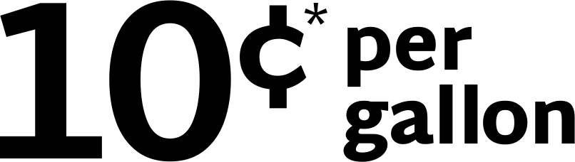 10¢* Per Gallon - 76 (806x228), Png Download