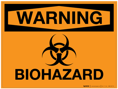 Warning - Biohazard - Wall Sign - Use Gloves And Mask (500x500), Png Download