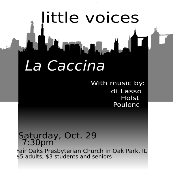 Little Voices Concert Program Clip Art - City Skyline Silhouette (600x590), Png Download