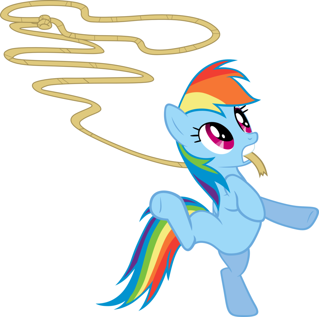 Cthulhuandyou, Lasso, Mouth Hold, Rainbow Dash, Rope, - Rainbow Dash (1030x1024), Png Download