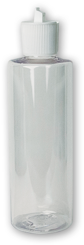 8 Oz Clear Bottle - Glass Bottle (418x576), Png Download