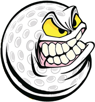 The Golf Ball Buster - Soccer Ball With A Face (374x374), Png Download