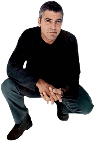 Download - George Clooney (367x480), Png Download