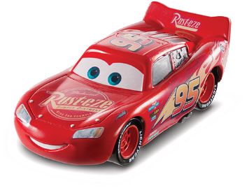 Disney Pixar Cars 3 Die Cast Character Vehicles - Cars 3 Lightning Mcqueen Mattel (600x313), Png Download