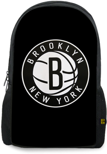 Brooklyn Nets Printed Backpack - Brooklyn Nets Logo (600x600), Png Download