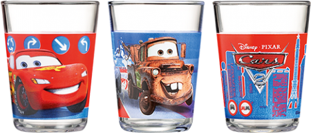 Disney Cars - Luminarc 9201493 3 Tumbler Set Of 3 'disney Cars 2' (480x480), Png Download
