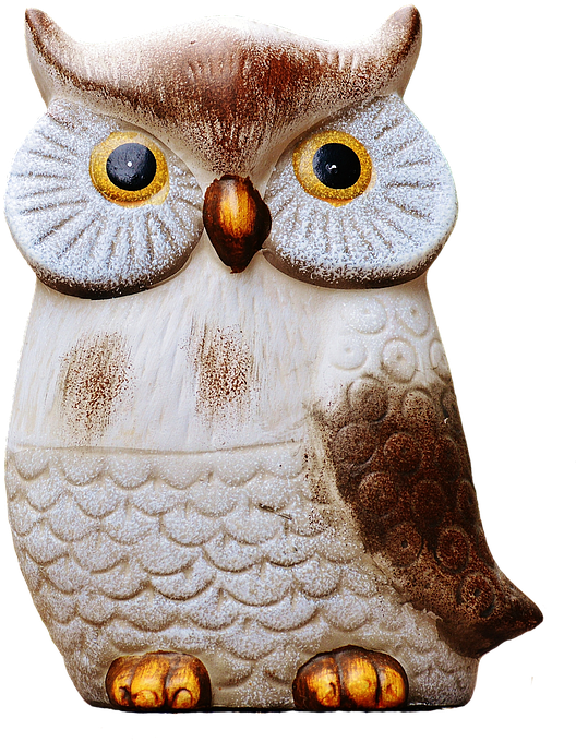 Peel N Stick Poster Of Ceramic Owl Figure Cut Out Isolated - Uil Keramiek (552x720), Png Download