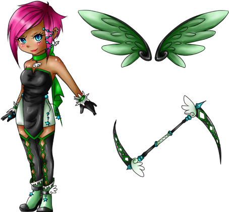 1 Angel Warrior - Cartoon (468x450), Png Download