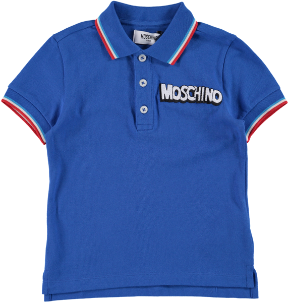 Blue Polo Shirt Free Png Transparent Background Images - Moschino Kids - Logo Embroidered Hat - Kids - Cotton/spandex/elastane (600x600), Png Download