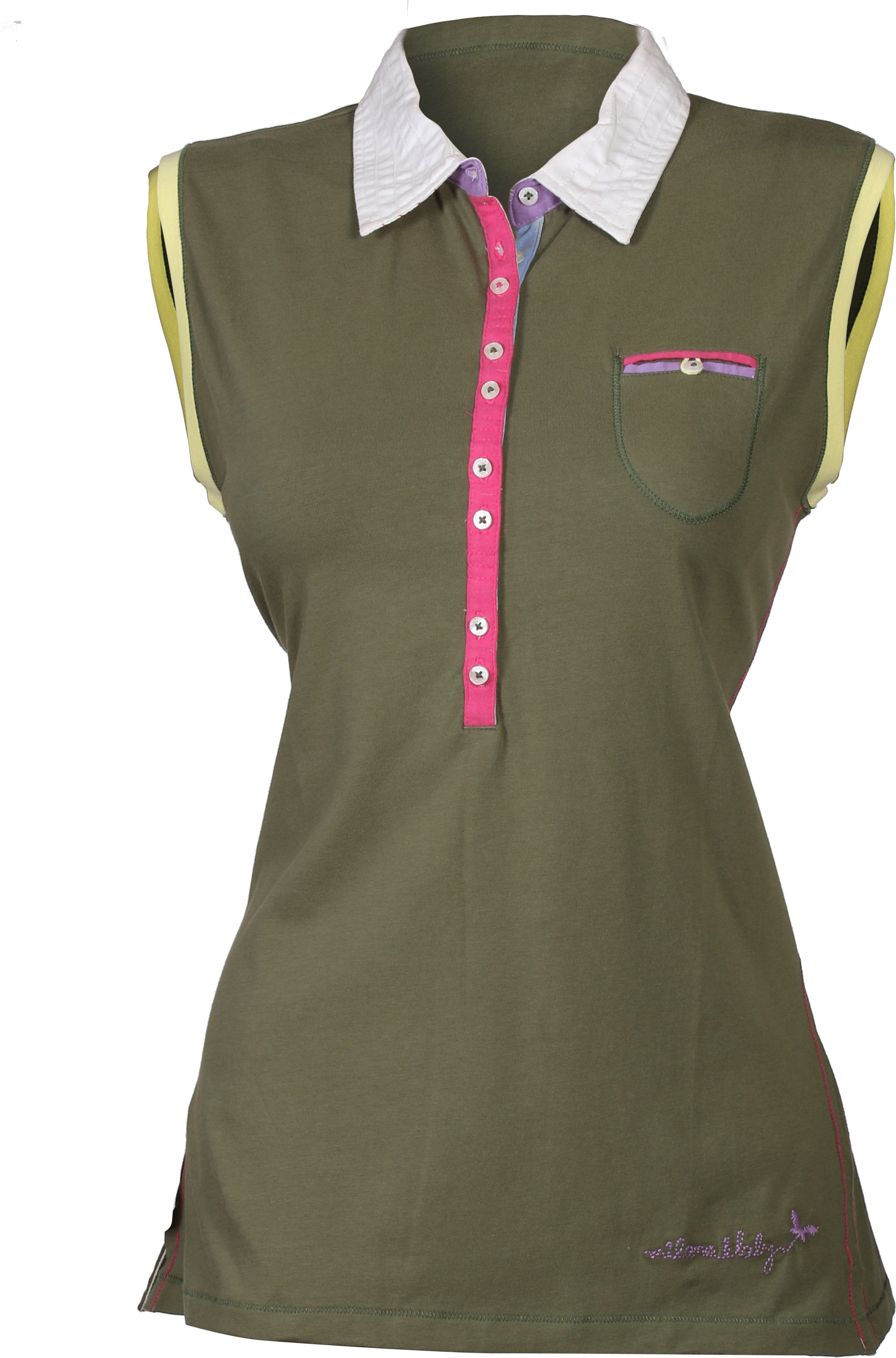 Ladies Sleeve Less Polo Shirt - Polo Shirt (2440x3481), Png Download