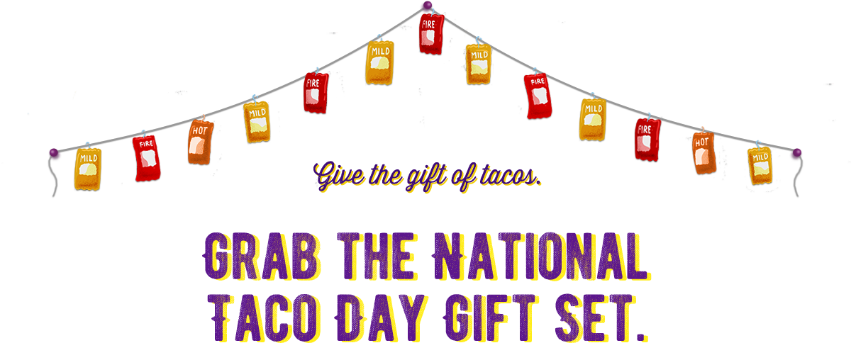 It Comes With Four Iconic Tacos - Taco Day (1200x591), Png Download