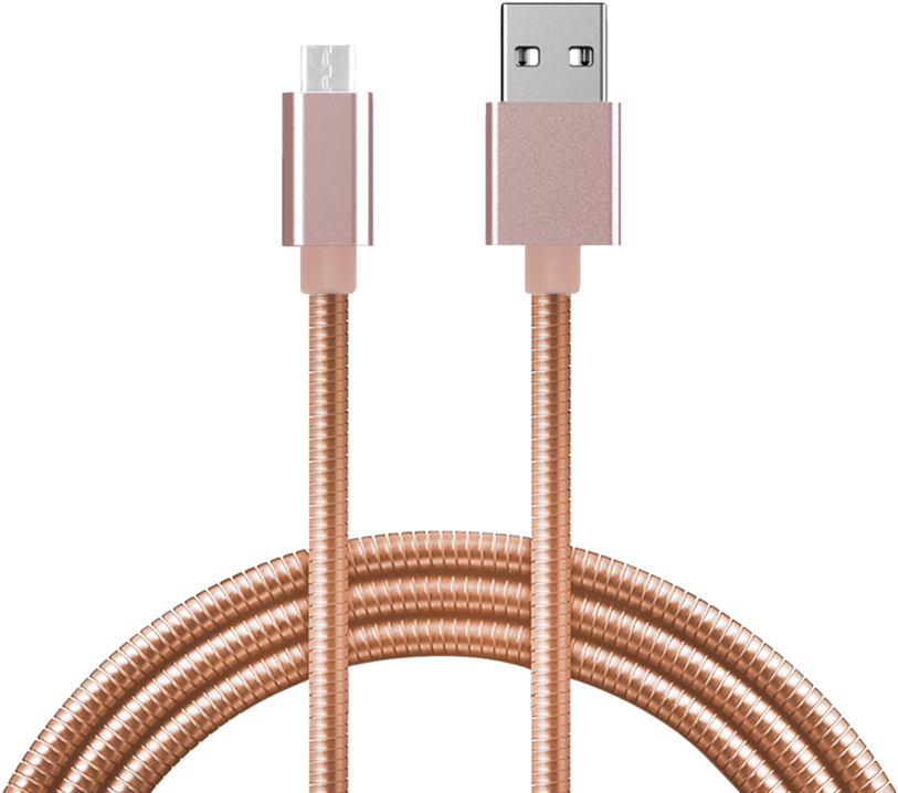 7937 Fuse 3' Metal Micro Usb Cable (1000x1000), Png Download