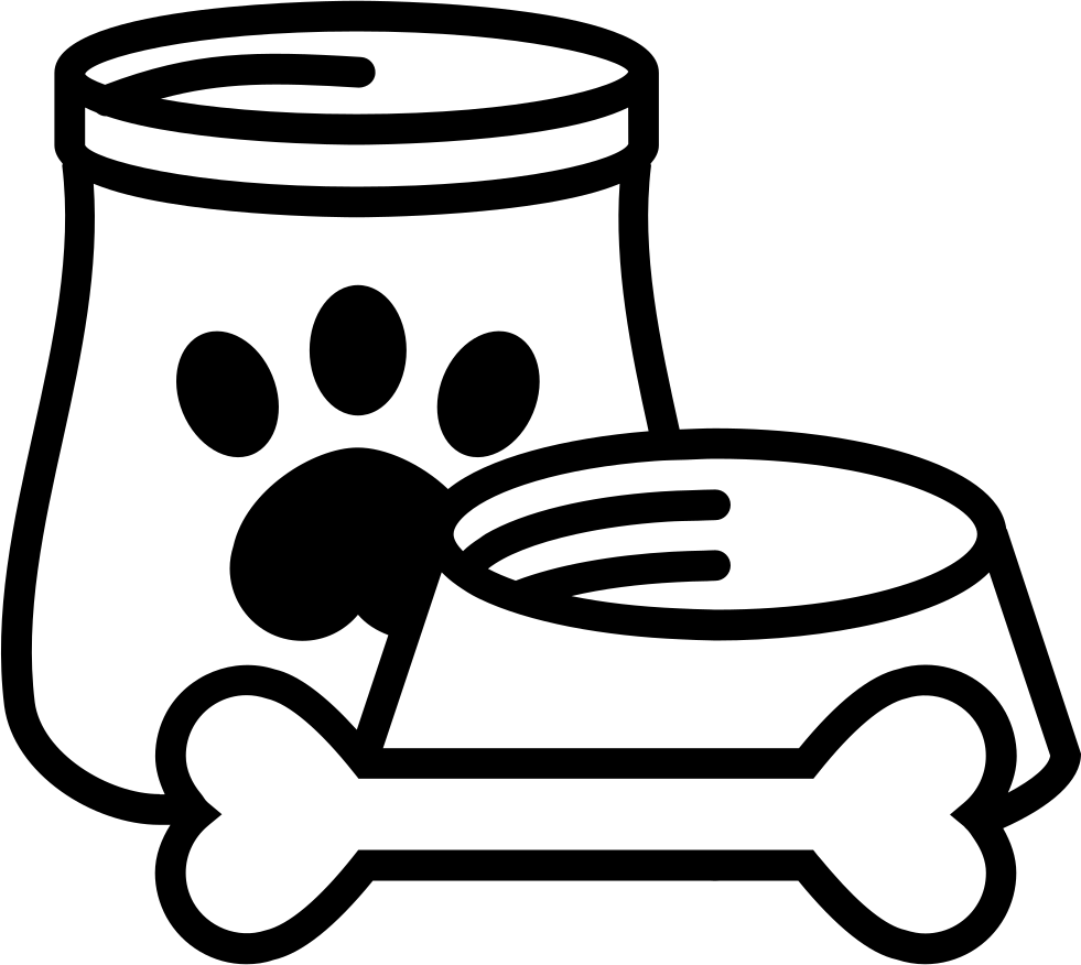 Dog Food And Bone Comments - Dog Food Icon Png (981x876), Png Download