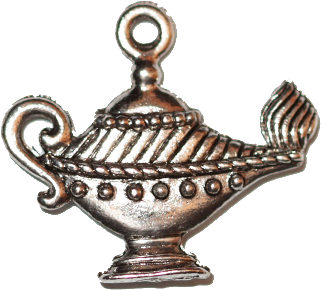 Oil Lamp - Silver - Bronze Sculpture (677x636), Png Download