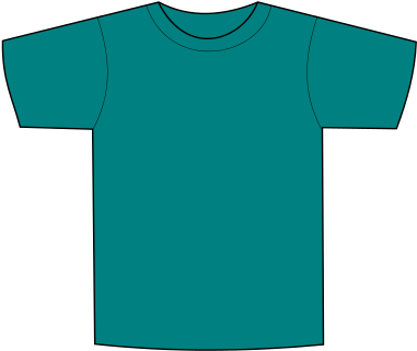 Teal Clipart T Shirt - Teal T Shirt Clipart (393x379), Png Download