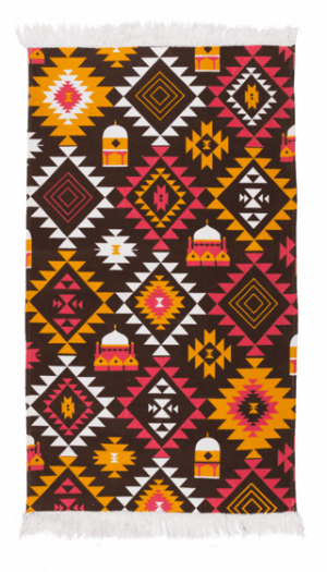 Aztec Palace Rug - Chumbak Multicolor Cotton Area Rug (300x525), Png Download