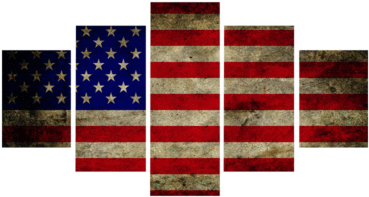 Custom American Flag Canvas Painting Prints In Usa - Cuadros Decorativos De Comics (400x400), Png Download