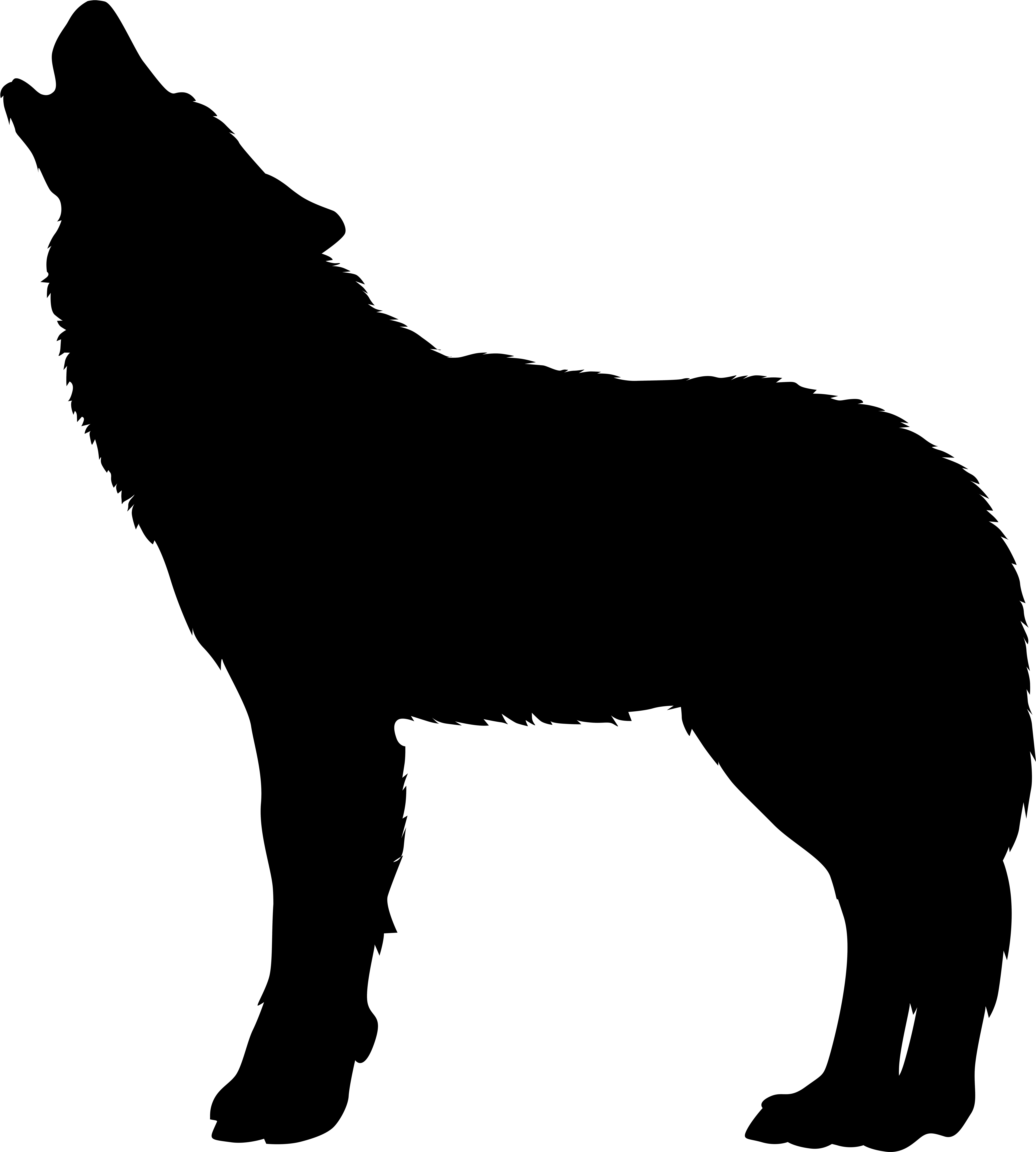 Banner Download Howling Wolf Png Transparent Clip Art (7197x8000), Png Download