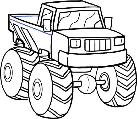 Semi Drawing Easy - Drawing (678x600), Png Download