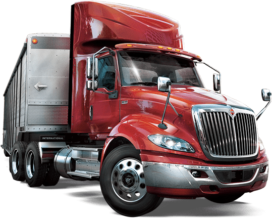 Pick Up & Delivery - International Truck Png (669x471), Png Download
