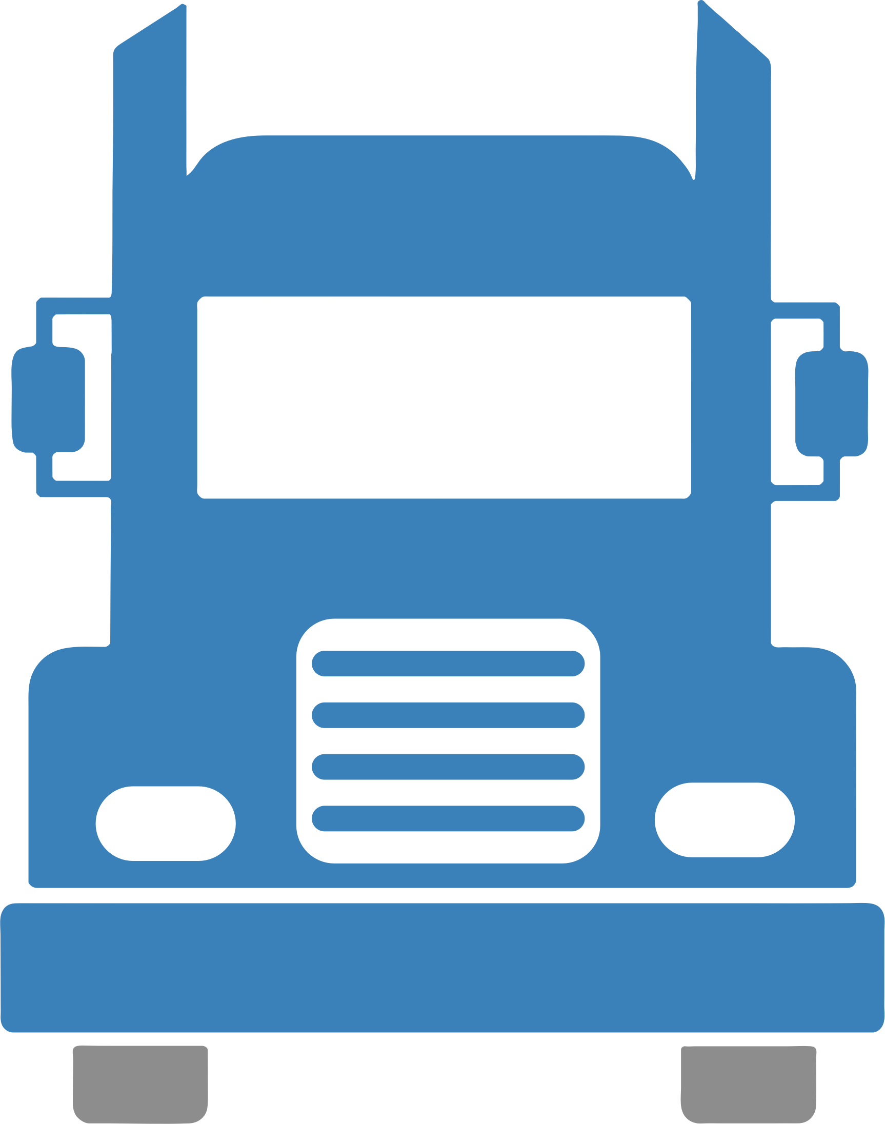 Truck Clipart Front Png - Truck Front Clip Art (1726x2192), Png Download