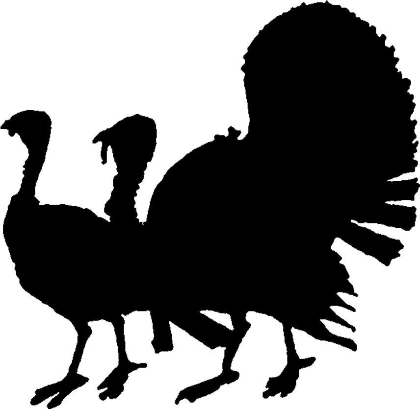 Turkey Silhouette Clip Art At Getdrawings - Turkey Silhouette (1000x912), Png Download