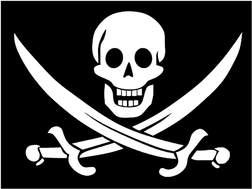 Pirate Flag Stickers (500x500), Png Download