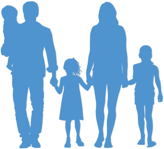 Family Recovery S - Silhouette Family Gay (450x300), Png Download