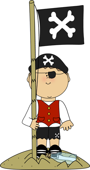 Pirate Clipart Pirate Flag - Cute Pirate Kids Clipart (292x550), Png Download