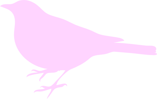 Pink Bird Silhouette - Transparent Birds Silhouette Clipart (600x380), Png Download