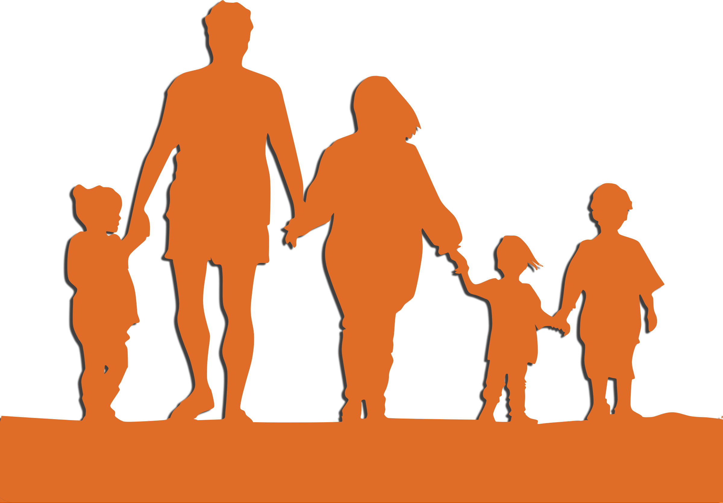 Parents - Family Silhouettes Clip Art (2400x1668), Png Download