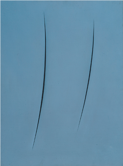Lucio Fontana - Oil Paint (800x533), Png Download