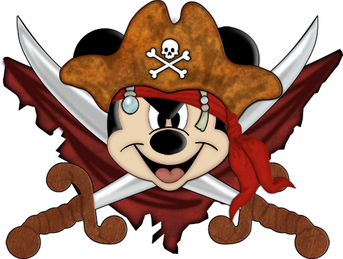 Disney Pirate Mickey Clipart - Mickey Pirata (500x377), Png Download