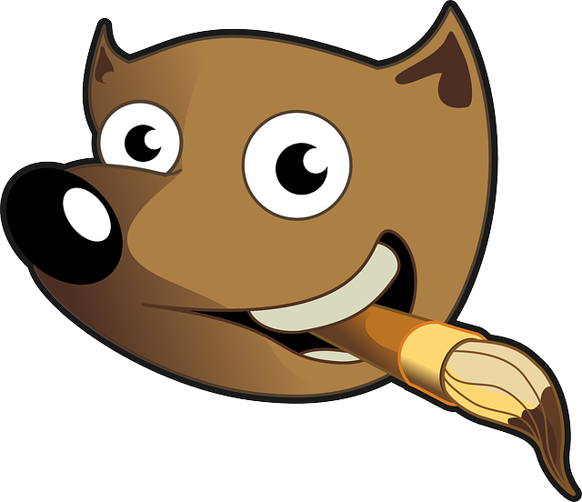 Wilbert, Gimp, Mascot, Animal, Painting, Brush, Dog - Mascota De Gimp (640x552), Png Download