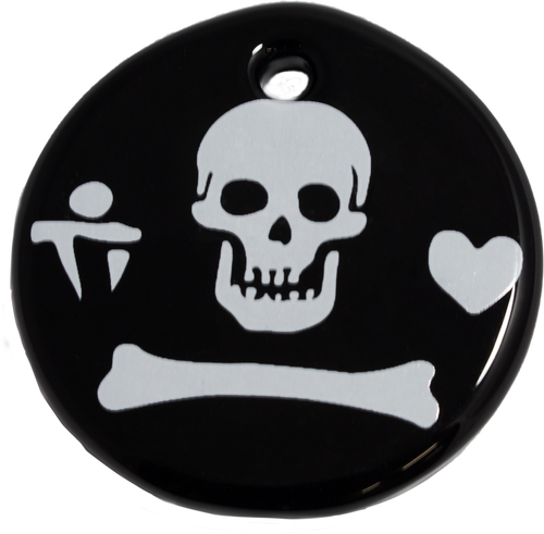 Gentlemen Pirate Medallion In Piano Black Featuring - Stede Bonnet Flag (500x491), Png Download