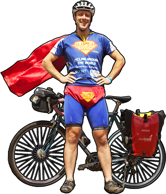 Super Cycling Man (600x720), Png Download