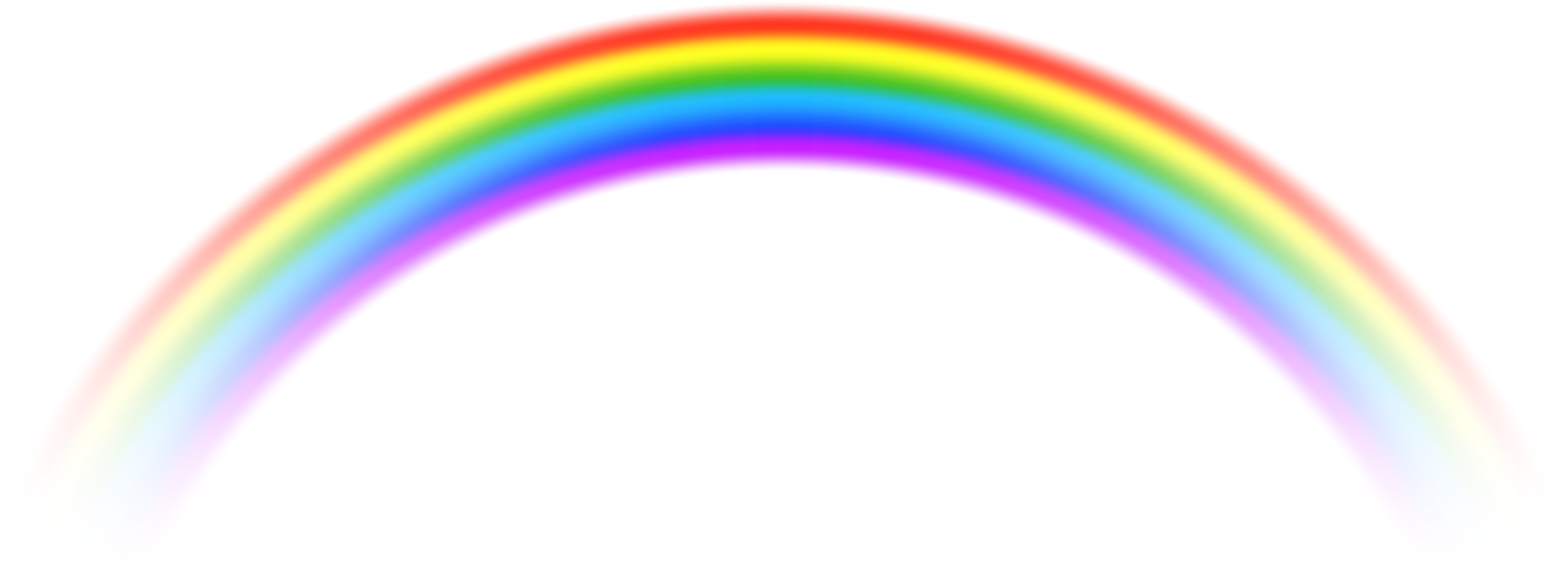 Transparent Rainbow Png Free Clip Art Image - Rainbow Png (8000x3074), Png Download