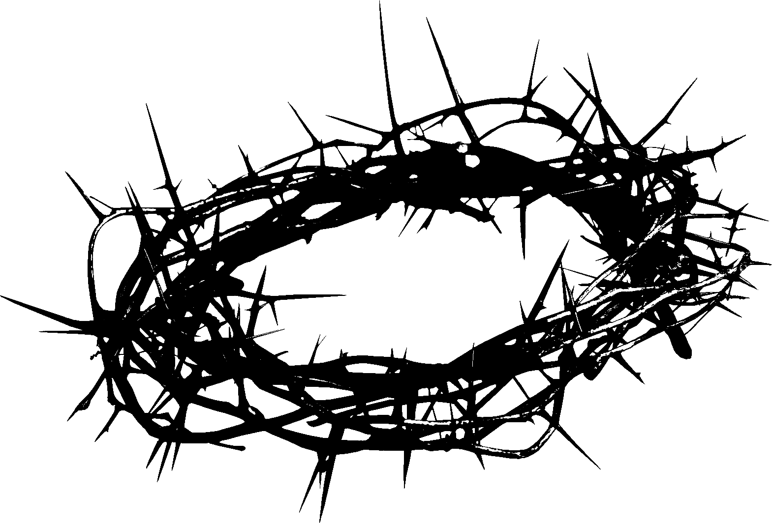 Crown Of Thorns Artwork - Crown Of Thorns Png (1569x1064), Png Download