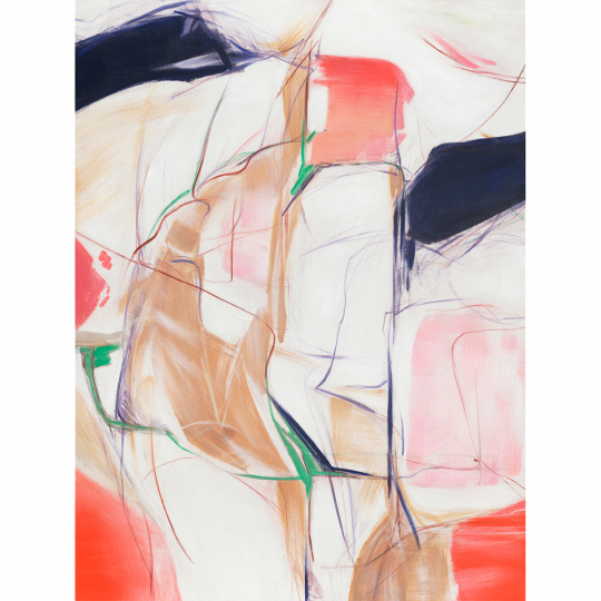 Red Abstract Wall Décor - Oil Painting (540x540), Png Download