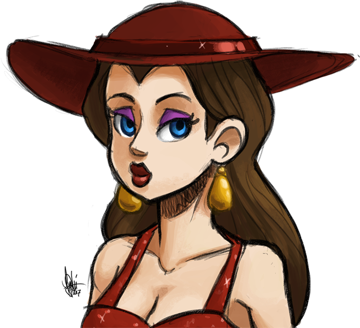 Super Mario Odyssey Human Hair Color Cartoon Fictional - Super Mario Odyssey 1 Up Girl (750x750), Png Download