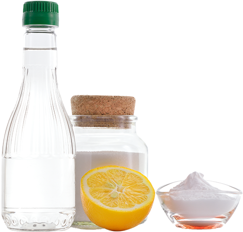 Cleaning With Baking Soda - Glass Bottle (500x472), Png Download